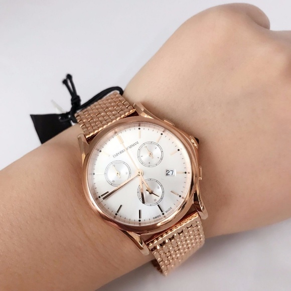 Emporio Armani Classic Chronograph Rose Gold Watch main image 4